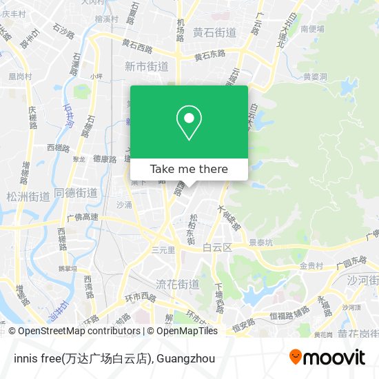 innis free(万达广场白云店) map