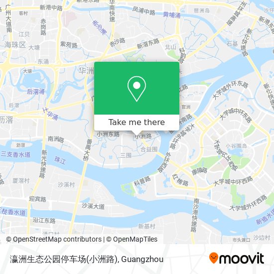 瀛洲生态公园停车场(小洲路) map