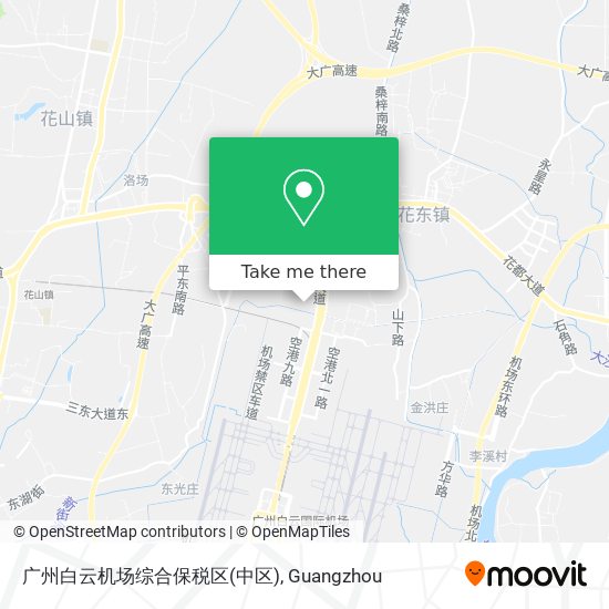 广州白云机场综合保税区(中区) map
