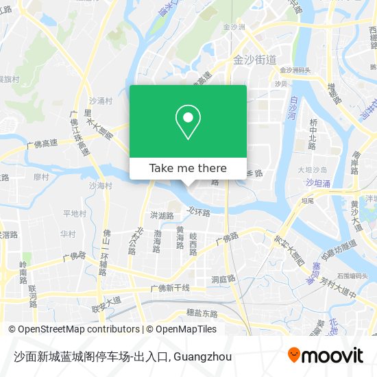 沙面新城蓝城阁停车场-出入口 map