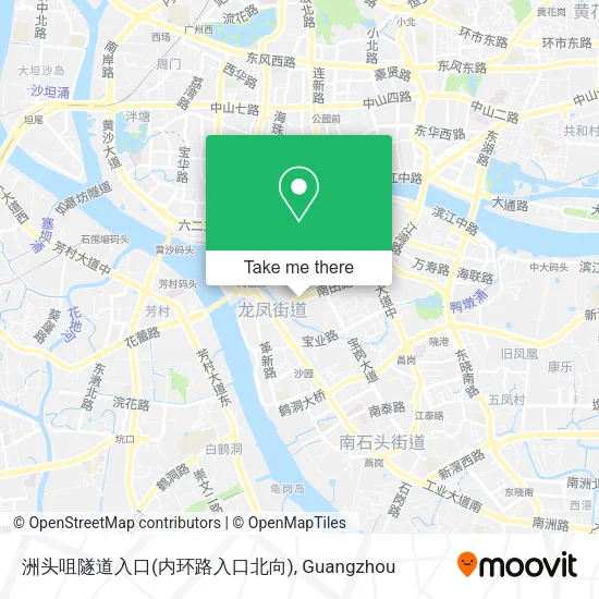 洲头咀隧道入口(内环路入口北向) map