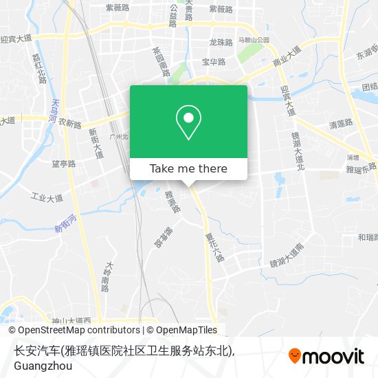 长安汽车(雅瑶镇医院社区卫生服务站东北) map
