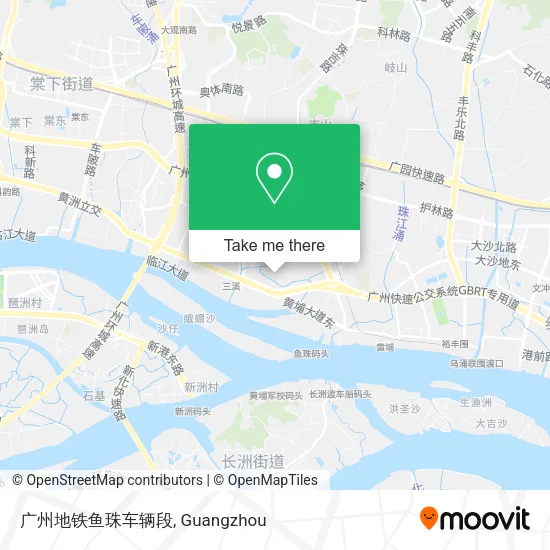 广州地铁鱼珠车辆段 map