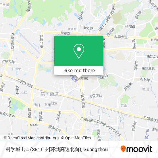 科学城出口(S81广州环城高速北向) map