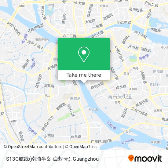 S13C航线(南浦半岛-白蚬壳) map