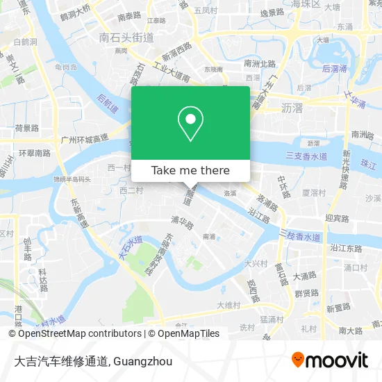大吉汽车维修通道 map