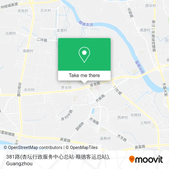 381路(杏坛行政服务中心总站-顺德客运总站) map