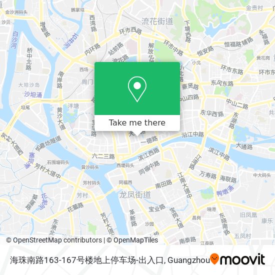海珠南路163-167号楼地上停车场-出入口 map