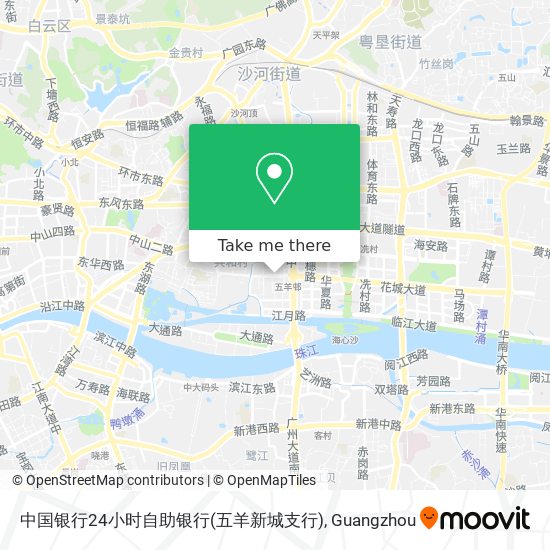 中国银行24小时自助银行(五羊新城支行) map