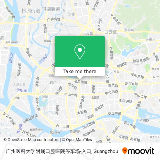 广州医科大学附属口腔医院停车场-入口 map