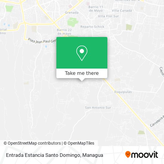 Entrada Estancia Santo Domingo map