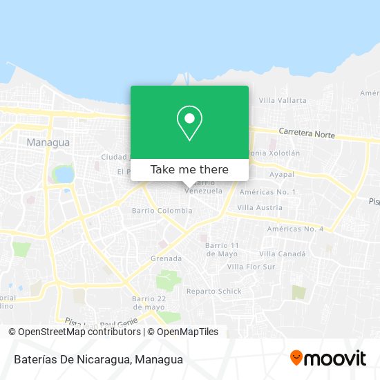 Baterías De Nicaragua map