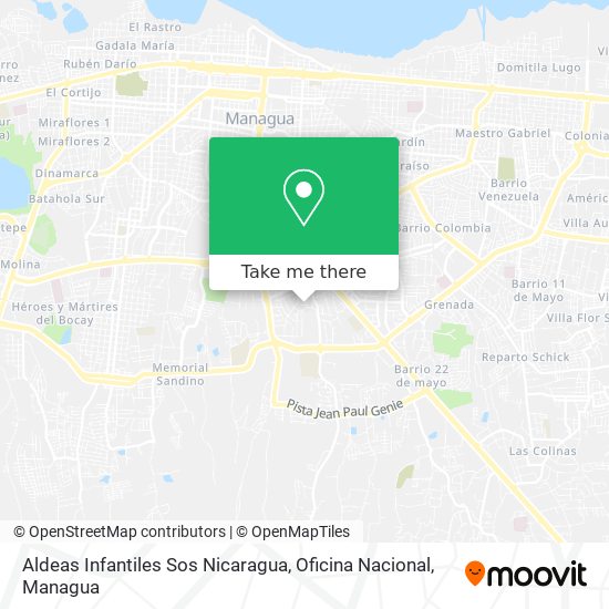 Aldeas Infantiles Sos Nicaragua, Oficina Nacional map