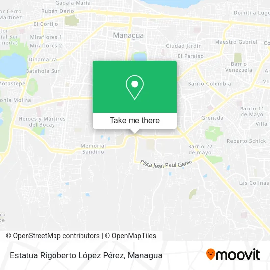 Estatua Rigoberto López Pérez map