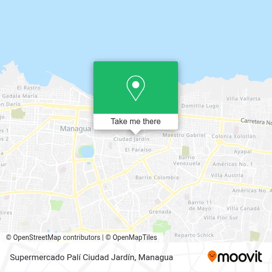 Mapa de Supermercado Palí Ciudad Jardín