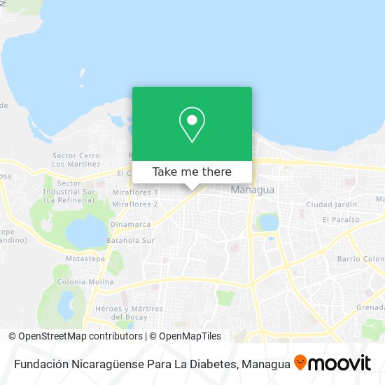 Fundación Nicaragüense Para La Diabetes map