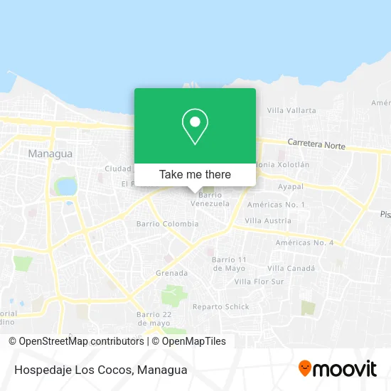 Hospedaje Los Cocos map