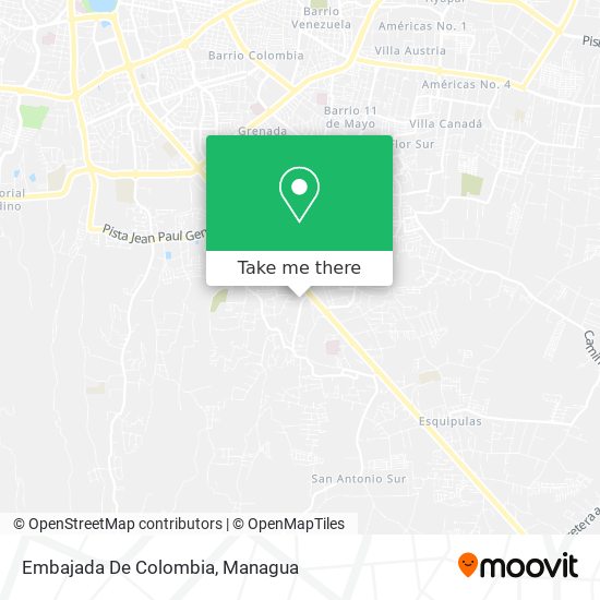 Mapa de Embajada De Colombia