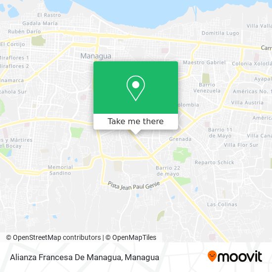 Alianza Francesa De Managua map
