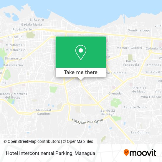 Hotel Intercontinental Parking map