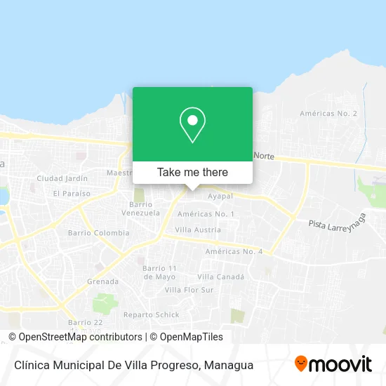 Mapa de Clínica Municipal De Villa Progreso