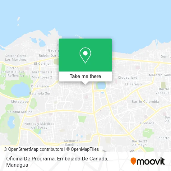 Mapa de Oficina De Programa, Embajada De Canadá