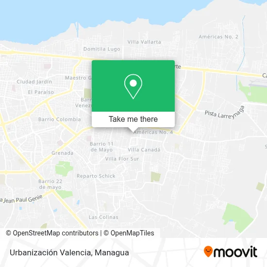 Urbanización Valencia map