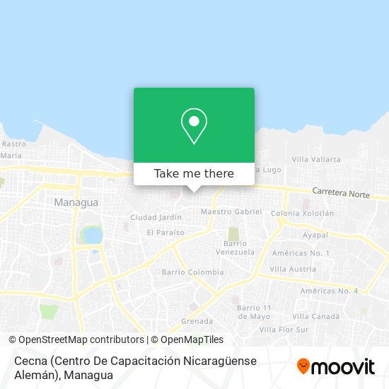 Cecna (Centro De Capacitación Nicaragüense Alemán) map
