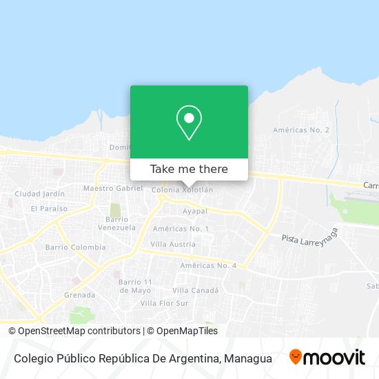 Colegio Público República De Argentina map