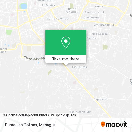 Mapa de Puma Las Colinas