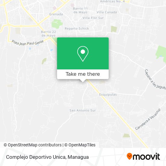 Complejo Deportivo Unica map