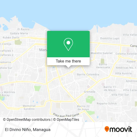 Mapa de El Divino Niño