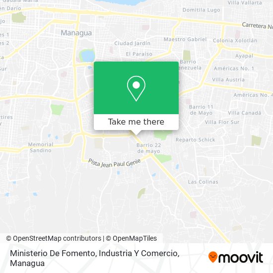 Ministerio De Fomento, Industria Y Comercio map