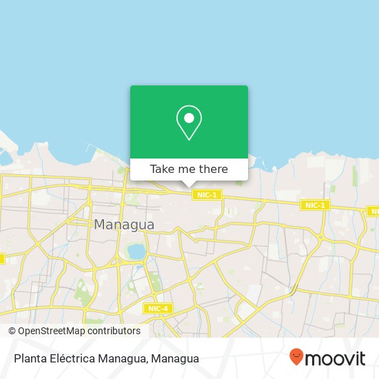 Planta Eléctrica Managua map