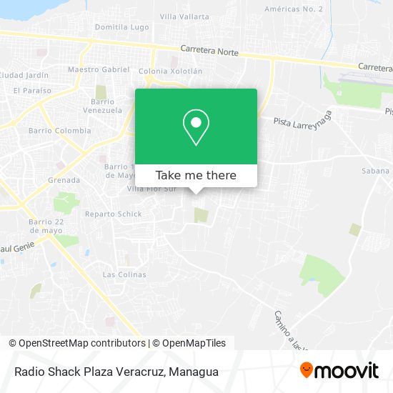 Mapa de Radio Shack Plaza Veracruz