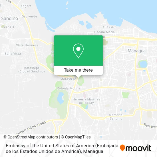 Embassy of the United States of America (Embajada de los Estados Unidos de América) map
