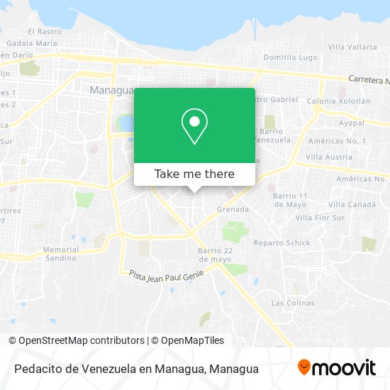 Pedacito de Venezuela en Managua map