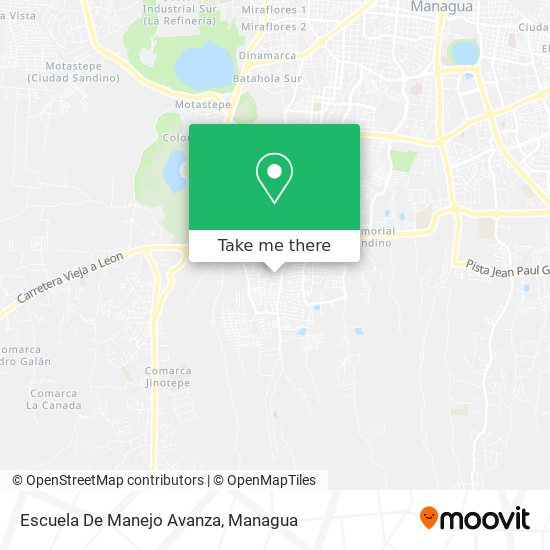 Escuela De Manejo Avanza map