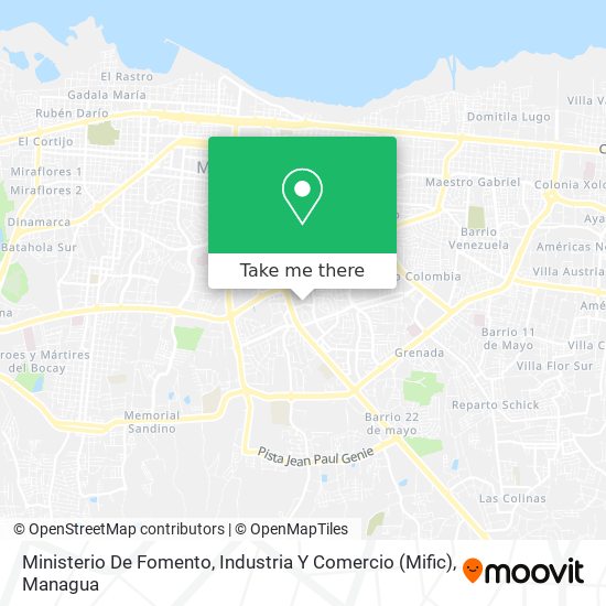 Ministerio De Fomento, Industria Y Comercio (Mific) map