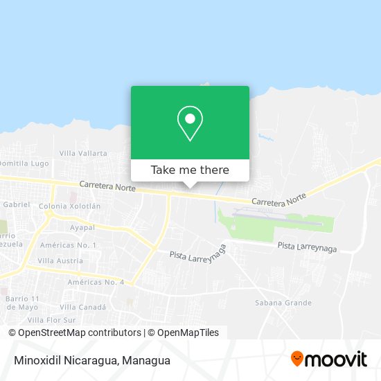 Minoxidil Nicaragua map