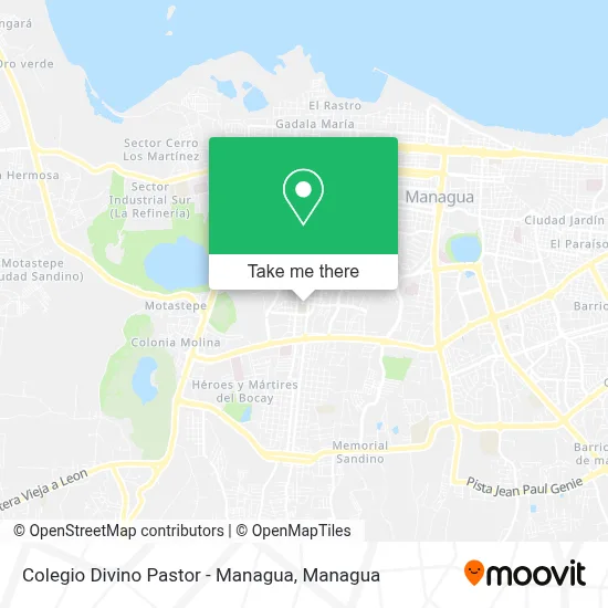 Colegio Divino Pastor - Managua map