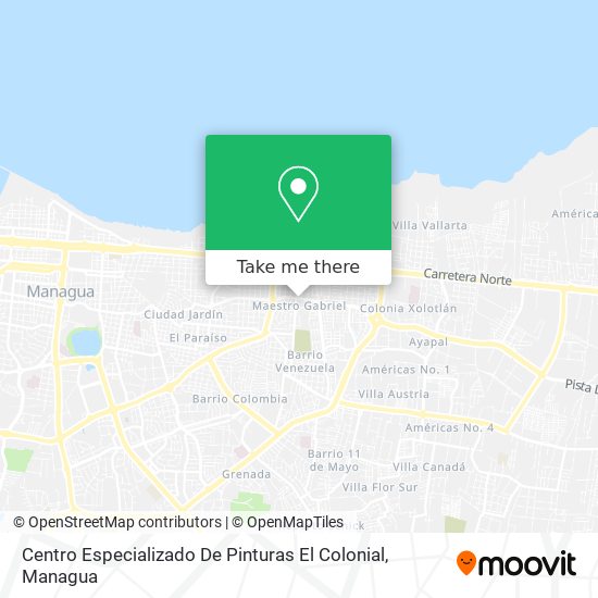 Mapa de Centro Especializado De Pinturas El Colonial