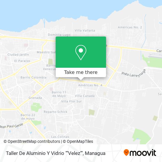 Taller De Aluminio Y Vidrio ""Velez"" map