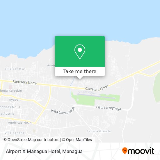 Airport X Managua Hotel map