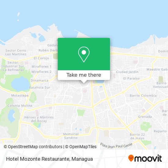 Hotel Mozonte Restaurante map