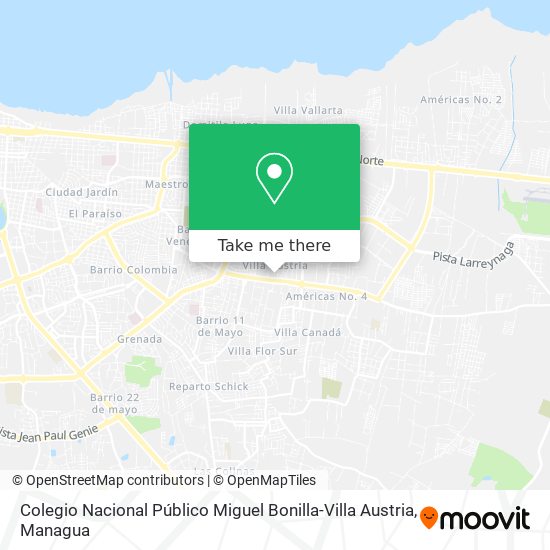 Colegio Nacional Público Miguel Bonilla-Villa Austria map