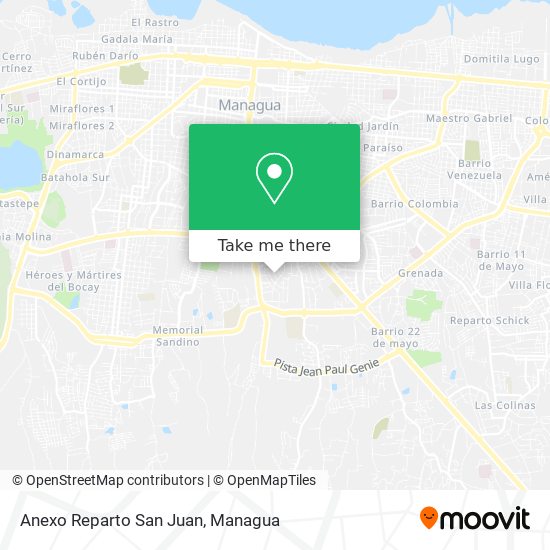 Anexo Reparto San Juan map