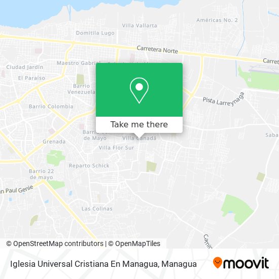 Iglesia Universal Cristiana En Managua map