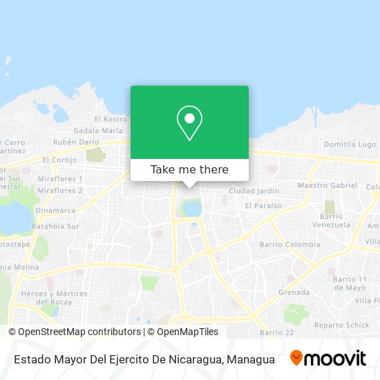 Estado Mayor Del Ejercito De Nicaragua map