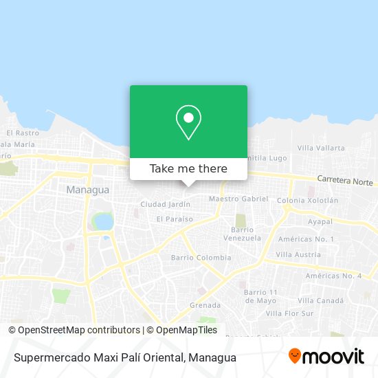 Supermercado Maxi Palí Oriental map